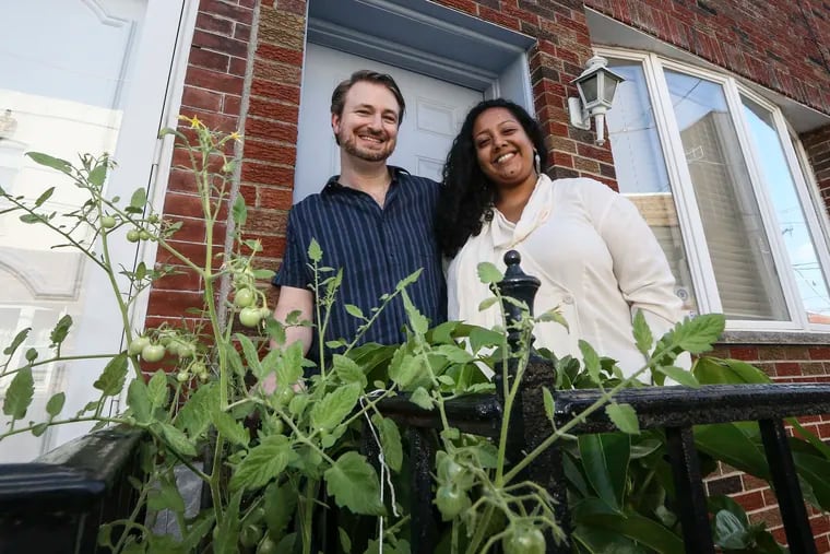 Warren Dobney and Tessa Vithayathil live in South Philadelphia after moving from Brooklyn.