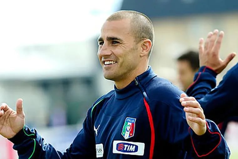 Italy's national team captain Fabio Cannavaro is said to be entertaining offers from MLS teams. (AP Photo/Massimo Pinca)