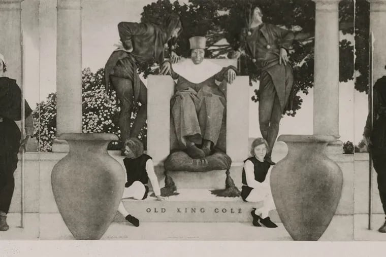 Photograph of a portion of Maxfield Parrish’s “Old King Cole” (1906).