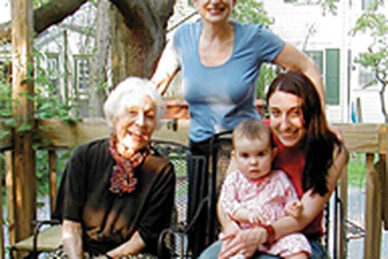 Karen Spiro, back row, wrote about lessons she learned from her parents’ deaths. Here she is seen with her mother, Doris Brandes Polfelt; her granddaughter, Maya Henneman, and her daughter, Käthe Spiro Anchel.