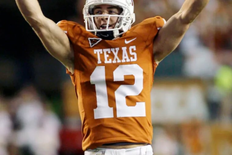 &quot;I knew I had the tools,&quot; says quarterback Colt McCoy, who celebrated a score. &quot;It was up to me to put them to work.&quot;