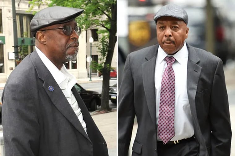 Former State Rep. Harold James (L) and State Rep. Ronald Waters. ( Bradley C. Bower / Philadelphia Inquirer )