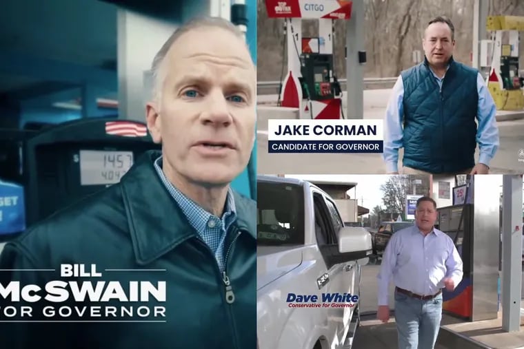 The three Republican candidates for governor who are currently airing television ads all have commercials where they’re at the pump.