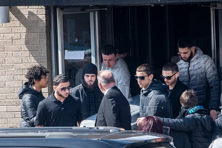 Pallbearers carry the casket of Thomas "TJ" Siderio Jr. at his funeral on Thursday at the Lighthouse Baptist Church in South Philadelphia. Siderio, who was 12 years old, was shot and killed by police on March 1.