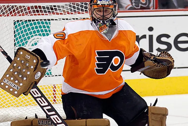 Highly-paid goaltender Ilya Bryzgalov has played well at times, but not consistently. (Yong Kim/Staff file photo)
