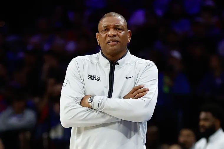 Former Sixers head coach Doc Rivers went 154-82 in three regular seasons with the organization.