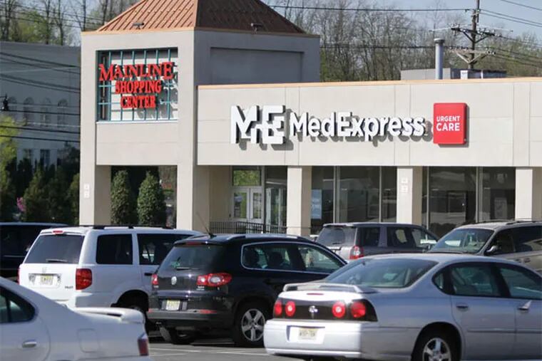 MedExpress Urgent Care in Cinnaminson is one of the area's newer for-profit urgent-care sites. (Elizabeth Robertson / Staff Photographer)