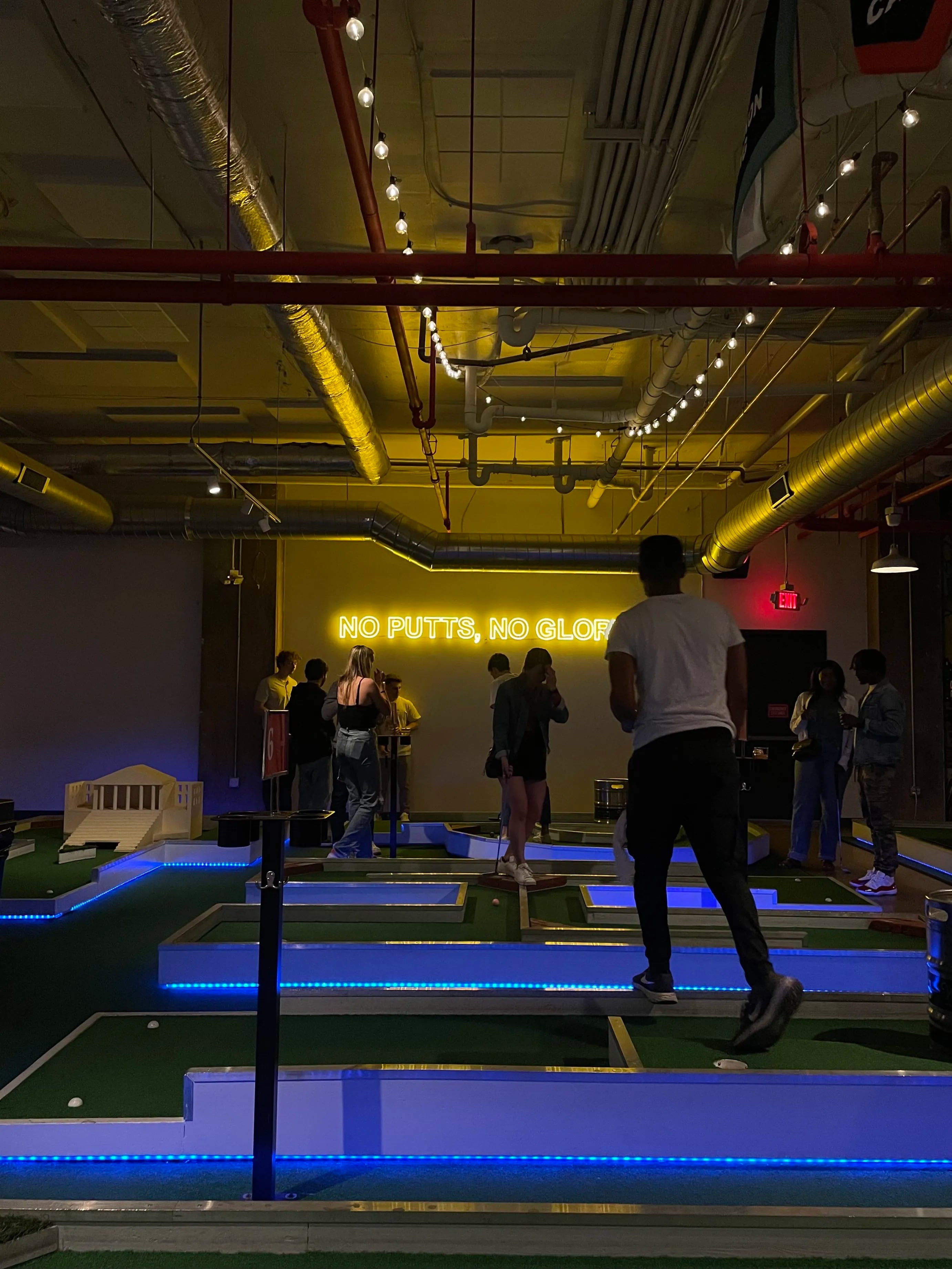 At Libertee Grounds, you can drink hyper local beers and play mini golf.