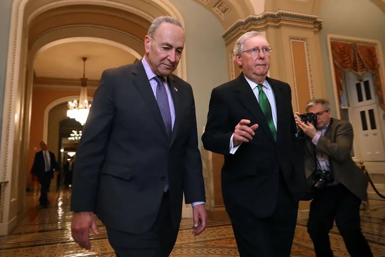 Chuck Schumer (left) and Mitch McConnell.