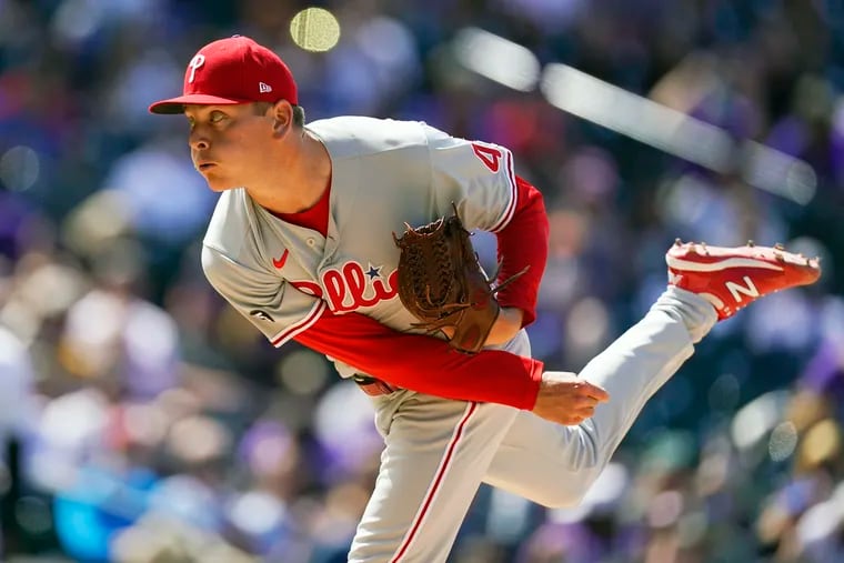 Spencer Howard pitched two low-leverage relief innings during the Phillies' 12-2 loss to the Colorado Rockies on Sunday at Coors Field.