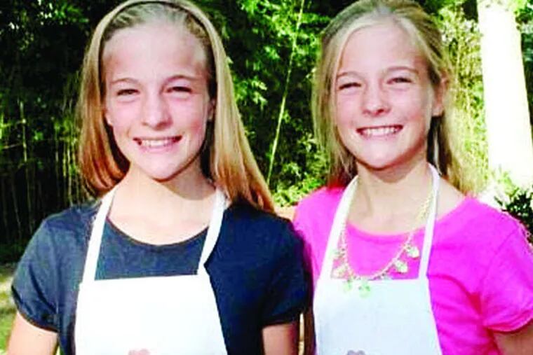 The Kitchen Twins, Lyla (left) and Emily Allen.