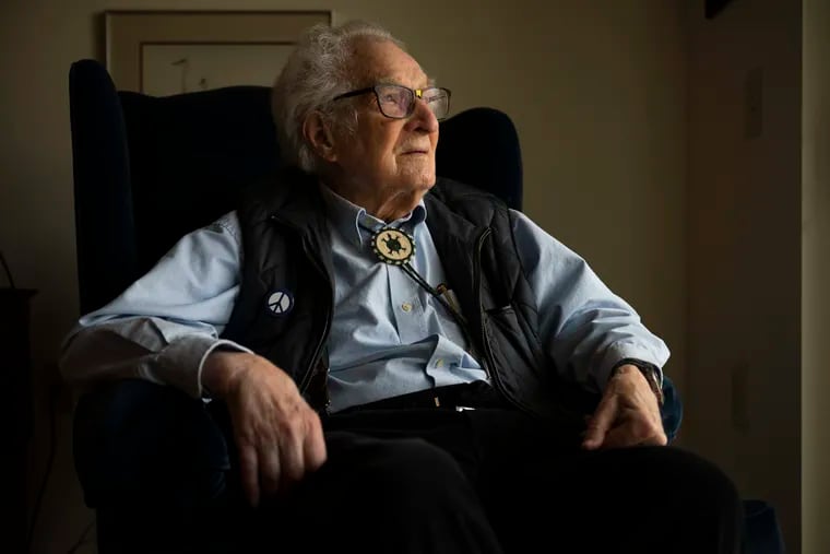 Kenneth Ford, retired nuclear physicist, sits in his home in Gwynedd on Tuesday, July 18, 2023. Ford worked on the H-bomb in Los Alamos, N.M., in the early 1950s and knows several people depicted in the new movie "Oppenheimer."