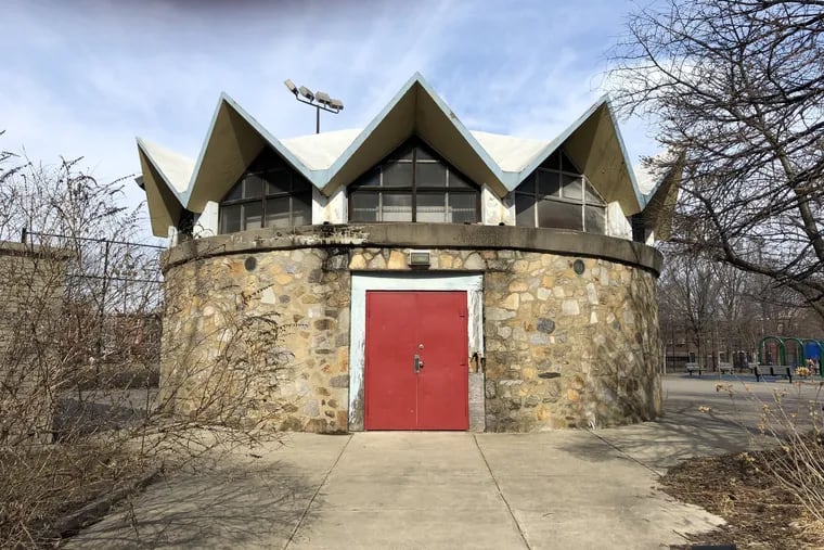 Designed in 1960 by Elizabeth Fleisher, this unusual round building in Columbus Square is a South Philadelphia landmark. The Department of Parks & Recreation plans to tear it down as part of a park renovation.