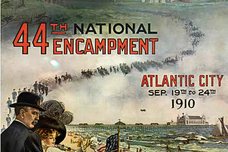 A poster from the 1910 gathering in Atlantic City. As many as 30,000 Civil War veterans and their families attended the event.A grassroots group hopes to raise $2,500 to place a historical marker on the Boardwalk near Steel Pier in September.
