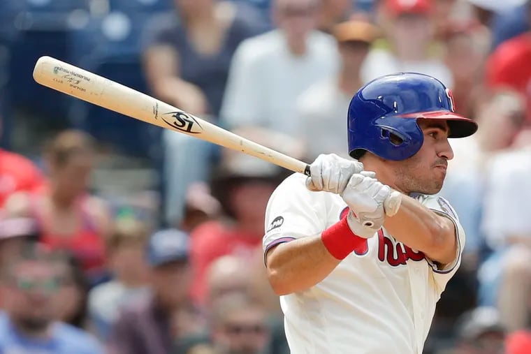 Rookie outfielder Adam Haseley has started three consecutive games for the Phillies since being recalled from triple-A last week.