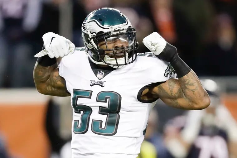 Eagles linebacker Nigel Bradham is struggling to come back from torn ligaments in his big toe, which he suffered the playoff loss to New Orleans last January.