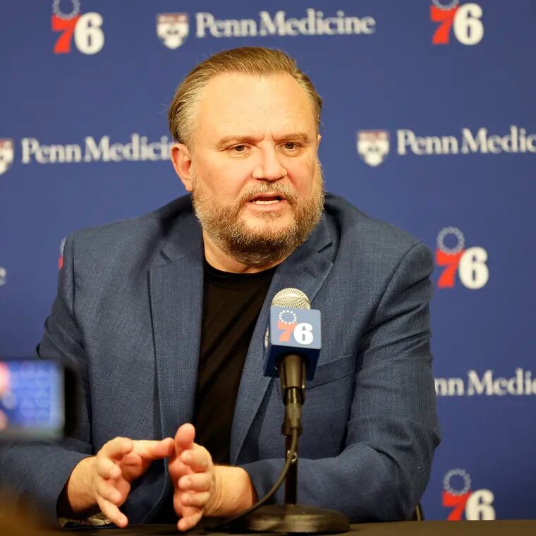 Daryl Morey, the Sixers' president of basketball operations, is scheduled to speak with the media today.