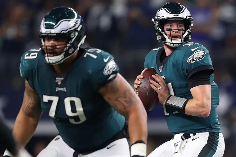 Brandon Brooks is always protecting quarterback Carson Wentz, both on and off the field.