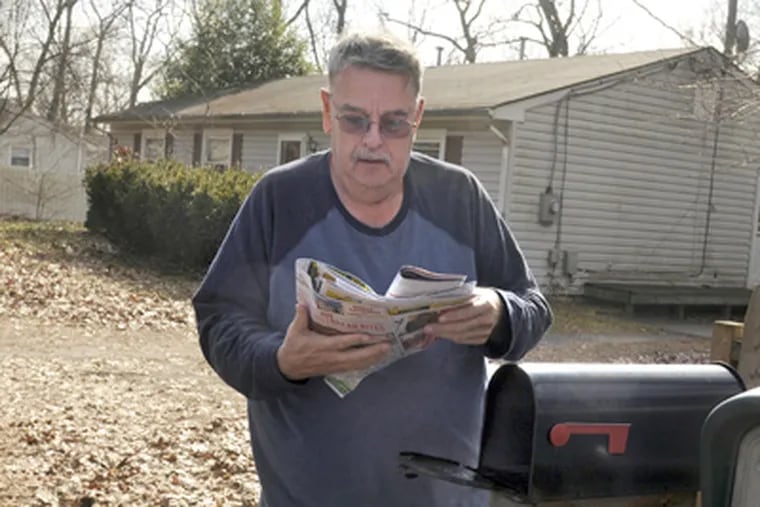 Bill Losse at his Browns Mills home. "My mistake was taking that quickie
loan," says Losse, among hard-pressed consumers targeted in the fraud. (Tom Gralish / Staff Photographer)