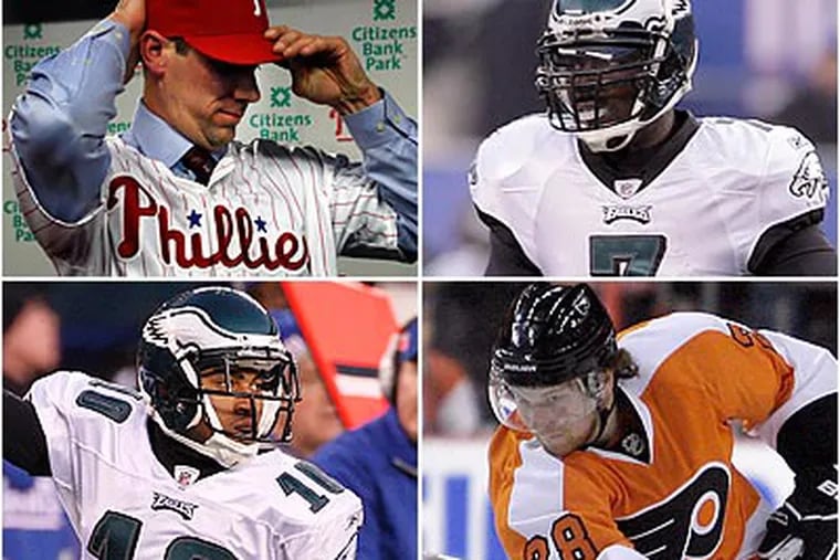 The Phillies, Eagles and Flyers have made this one of the best ever eras in Philadelphia sports. (File photos)