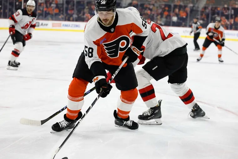 Flyers center Tanner Laczynski was placed on waivers Tuesday. He will either be claimed by another team or report to the Lehigh Valley Phantoms.