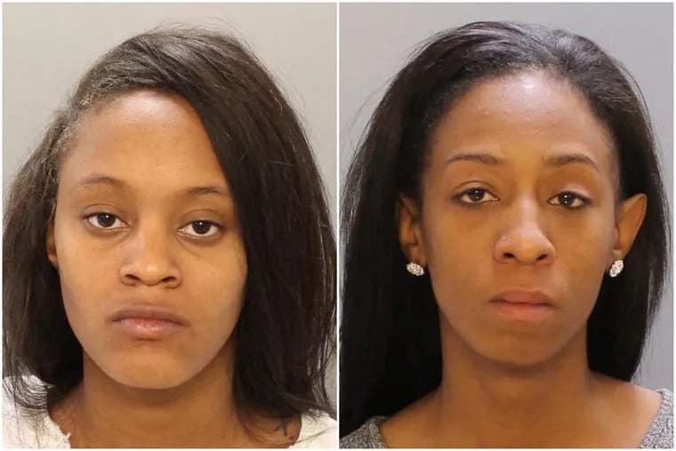 Lashae Whitaker, left, and Tiera Brown were arrested on Oct. 1 for allegedly participating in a melee inside a Frankford 7-11 that was caught on video.