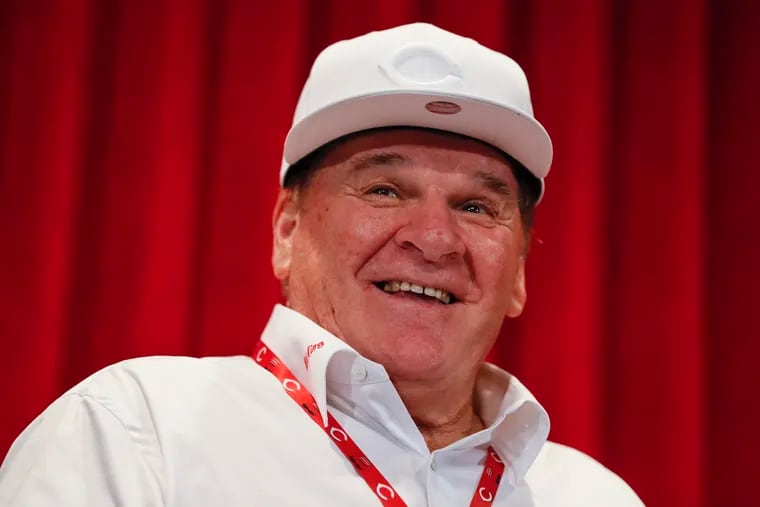 Pete Rose in June 2017 at a news conference.