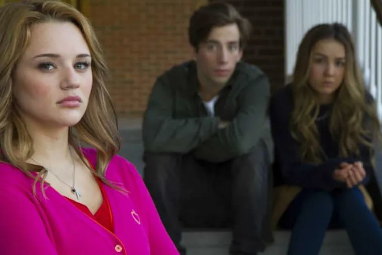 Bullying in current times - including via social media - is depicted among these three in a high-school setting in &quot;A Girl Like Her.&quot;
