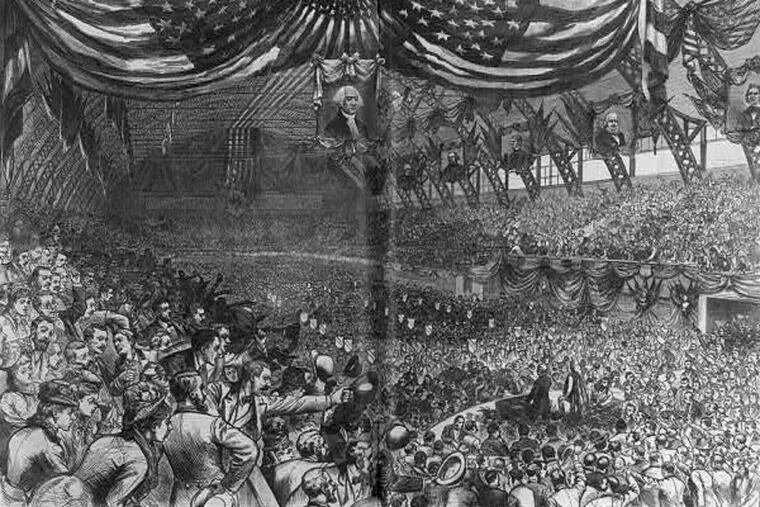 A scene from the 1880 Republican convention in Chicago by Frank H. Taylor for Harper's Weekly.