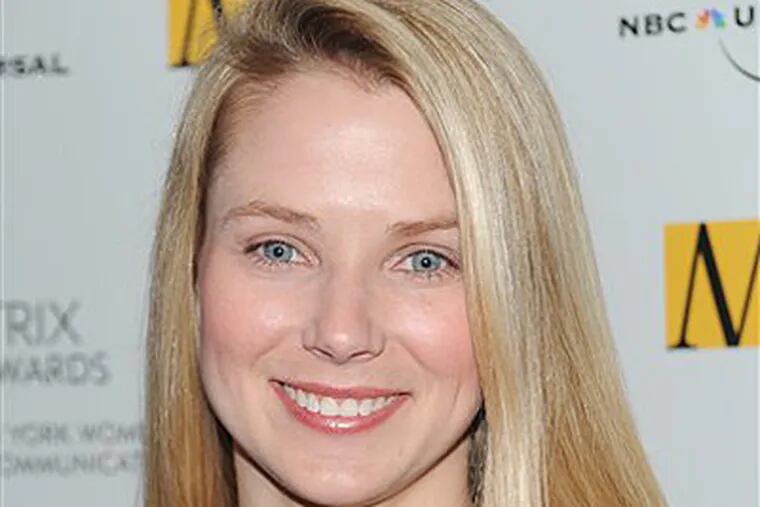 In this April 2010 file photo, Marissa Mayer attends the 2010 Matrix Awards presented by the New York Women in Communications at the Waldorf-Astoria Hotel in New York. (AP Photo/Evan Agostini)