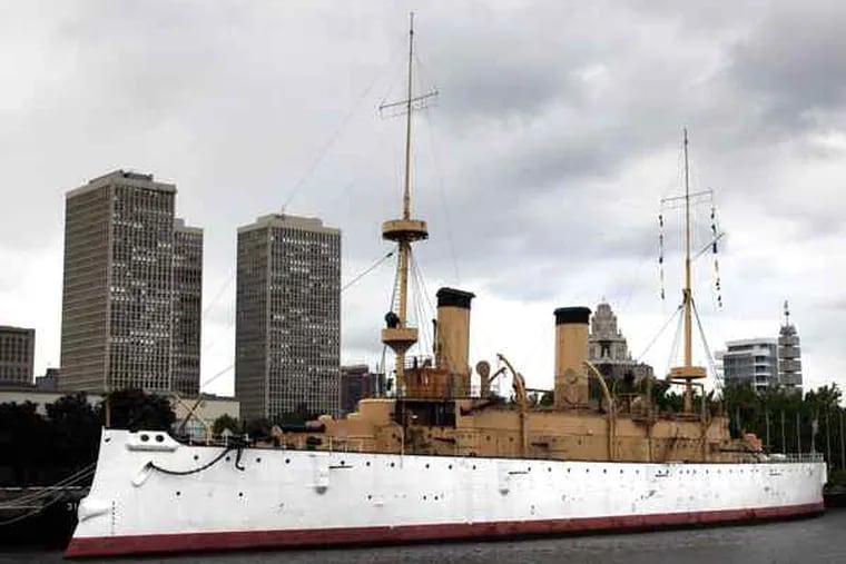 The cruiser Olympia , docked on Philadelphia's Delaware waterfront, began the destruction of the Spanish fleet in the Philippines in 1898. Now it's in dire need of restoration.