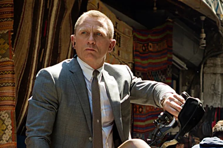 Daniel Craig as James Bond in "Skyfall," the 23d 007 film, opening Friday. Through the decades, the different Bonds, and the men who played them, mirrored what was happening in the culture, in the tenor and temperament of the day. Craig plays Bond grimmer and gutsier, more conflicted, inward-looking. FRANCOIS DUHAMEL