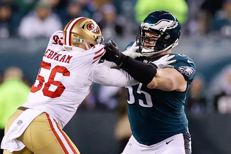Eagles right tackle Lane Johnson has not allowed a sack in over two years.