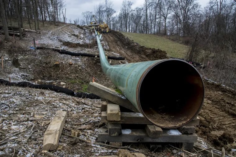 The Mariner East pipeline construction earlier this year in Washington County, Pa.