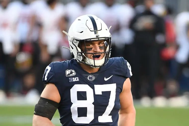 Pat Freiermuth was named the Kwalick-Clark tight end of the year by the Big Ten and earned first-team All-Big Ten in the coaches’ vote.