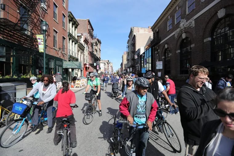 Third and Chestnut Streets was without cars during Philly Free Streets in October 2017.