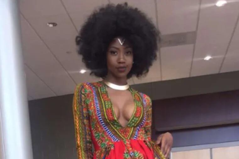 Kyemah McEntyre said she designed her prom gown as a nod to her African American heritage. The photo of the gown was retweeted at least 5,000 times.