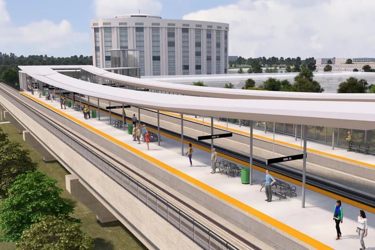 SEPTA's First and Moore Station along the proposed King of Prussia Rail extension.