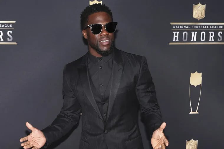 In this photo provided by the NFL, Kevin Hart arrives at the 7th Annual NFL Honors at the Cyrus Northrop Memorial Auditorium on Saturday, Feb. 3, 2018, in Minneapolis.