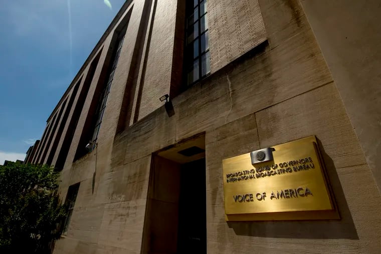 The Voice of America building in Washington, D.C. on June 15, 2020. The new chief of U.S. global media is plowing ahead with changes to the Voice of America and other international broadcasters that are heightening concerns about their future as independent news organizations.