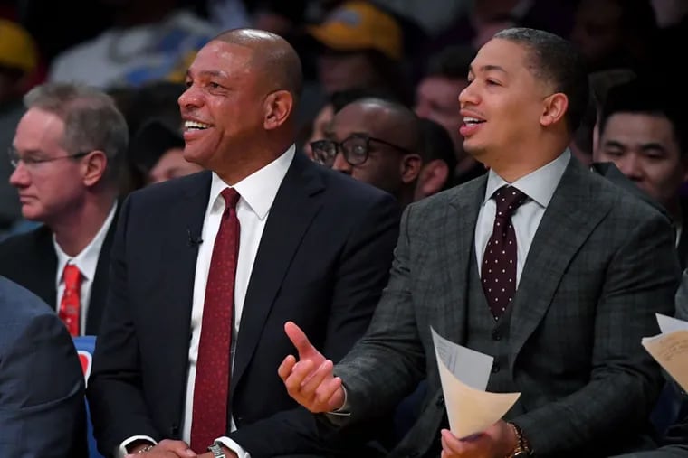 Head coach Doc Rivers and his former Los Angeles Clippers assistant coach Tyronn Lue were both at one time frontrunners for the Sixers head coaching Rivers accepted Thursday.