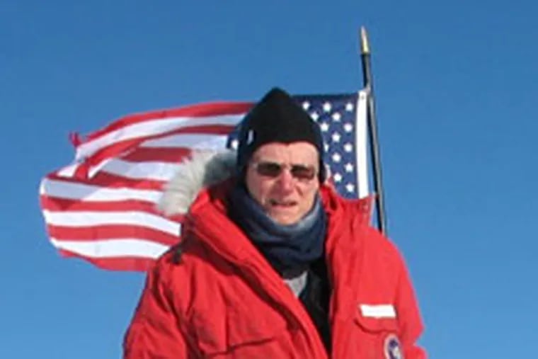 University of Delaware's Tom Gaisser, at the South Pole.