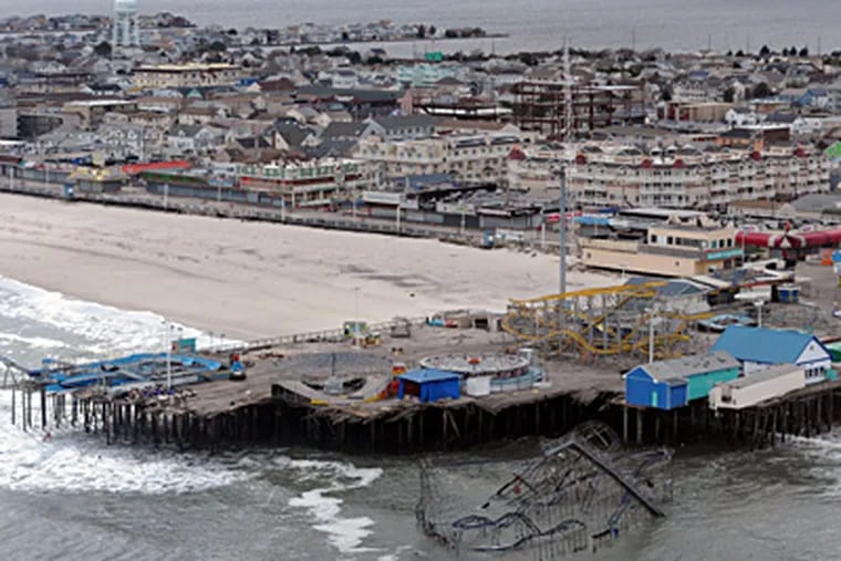 The downed roller coaster at a Seaside Heights amusement park could become a tourist attraction, the mayor said. CLEM MURRAY / Staff Photographer