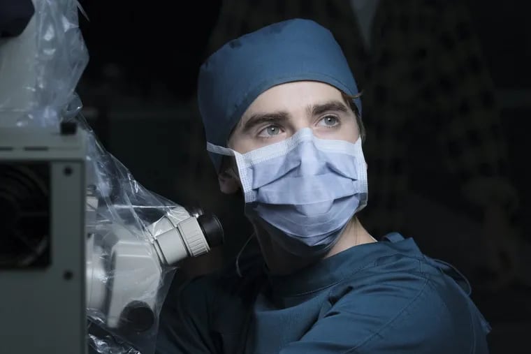 Freddie Highmore as Dr. Shaun Murphy in a scene from Monday’s episode of “The Good Doctor”