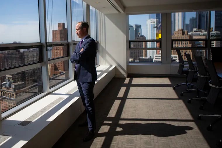 Attorney Jim Walden, special counsel to the New Jersey task force investigating tax breaks to companies in Camden and across the state, in his lower Manhattan office on Wednesday, June 12, 2019. Walden grew up in Levittown, PA.