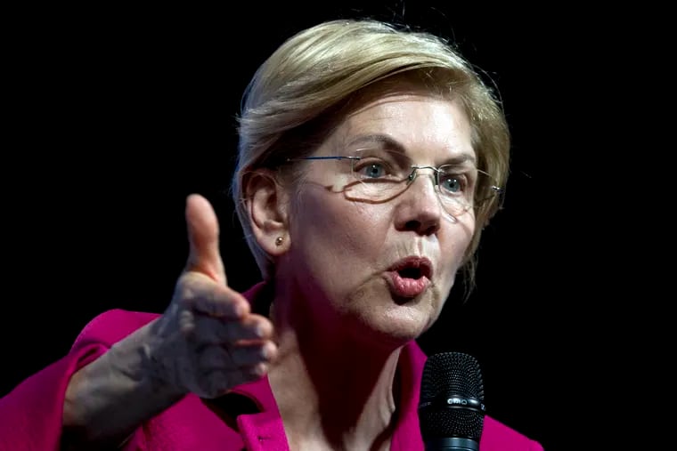 Sen. Elizabeth Warren will be center stage, literally, Wednesday night for this week's first of two Democratic primary presidential debates.