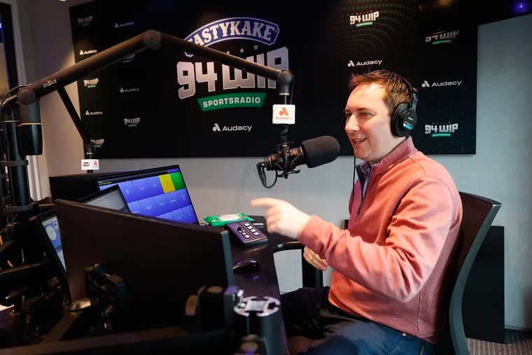 Joe DeCamara during a break on the Sports Radio 94 WIP midday radio show on Friday.
