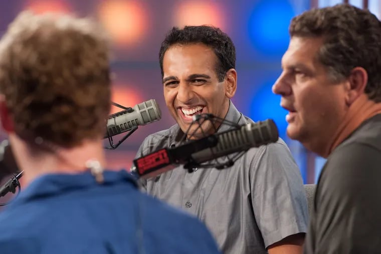 Adnan Virk, seen here on ESPN Radio's "Golic and Wingo," was fired by the network in February following an investigation into the release of confidential company information.