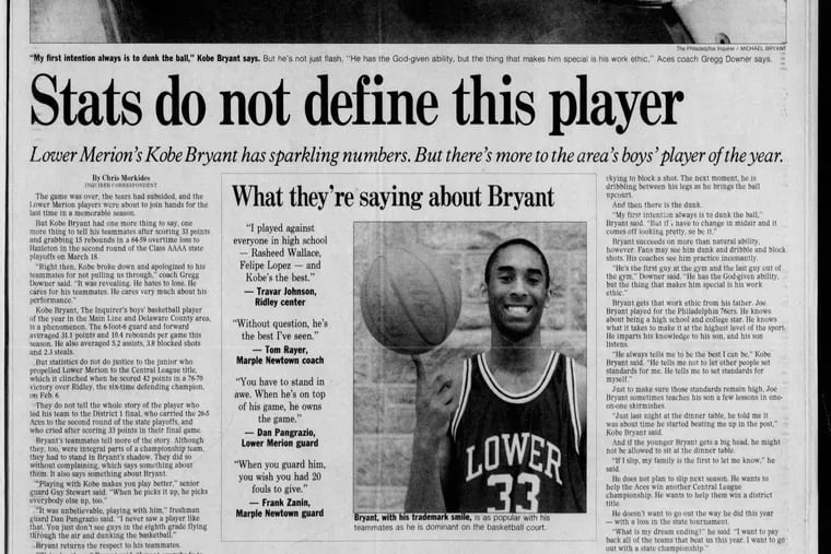 Former Lower Merion High School and NBA star Kobe Bryant wins