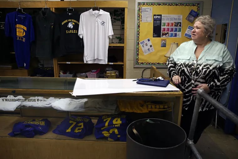 Cheryl Kirby, head of the career and technical-education department, hopes the school store can reopen soon to help raise funds.